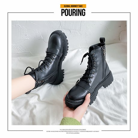 24cmShop 人気心型レザー厚底風ファッションシューズ 1355