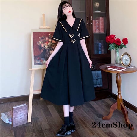 24cmshop セーラーデザインワンピース 1154