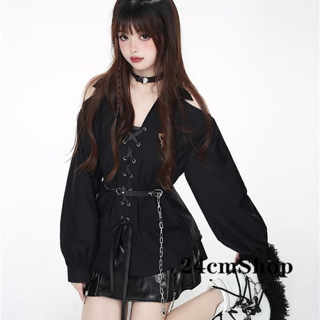 24cmShop ベルト付き肩出しシャツ 1334