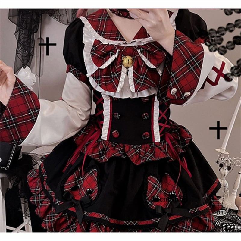 姫袖レッドチェックワンピース amavel marsangelicpretty 姫袖レッドチェックワンピース amavel marsangelicpretty
