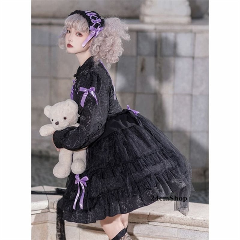 フリルリボンロリータドレス opf125 | 可愛い服量産型服通販24cm フリルリボンロリータドレス opf125 | 可愛い服量産型服通販24cm