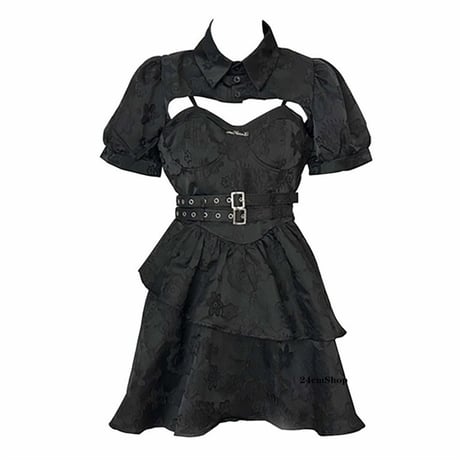 ゴシックワンピースセット opf092