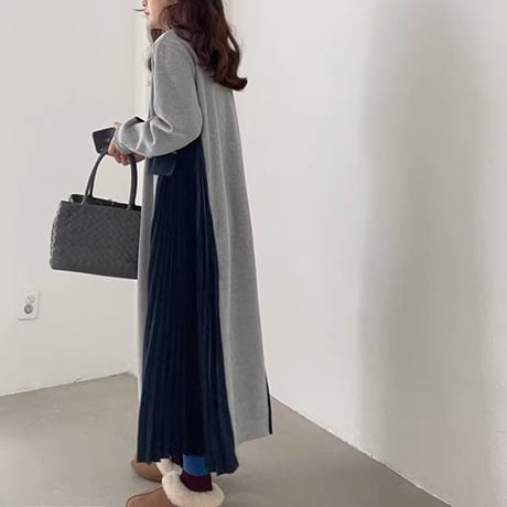 韓国ファッション長袖ワンピースopf160