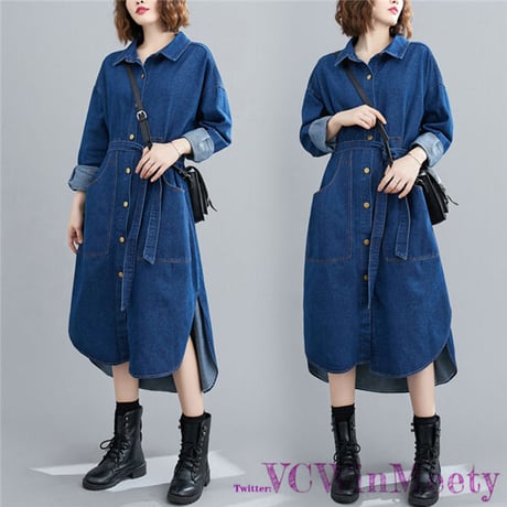 OnePiece 秋デニムシャツワンピース 589