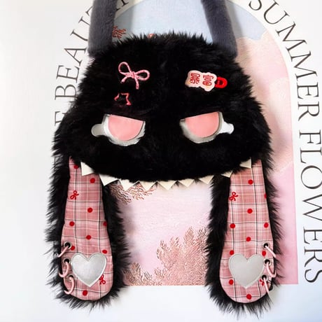 24cmShop可愛いウサギ ふわふわぬいぐるみ ショルダークロスバッグ b068