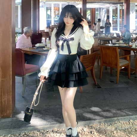 24cmShop ファッションシャツと可愛いスカート2点セット sus034