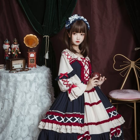 LoveHerHome フロントフリルリボンドーリーワンピース  622