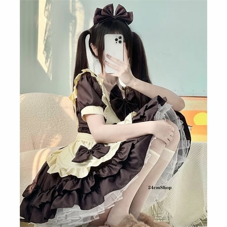 ダブルブレストリボンメイド服 opf069