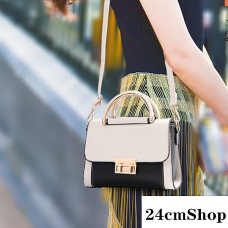 24cmShopツインカラー ミニレザーバッグ 006