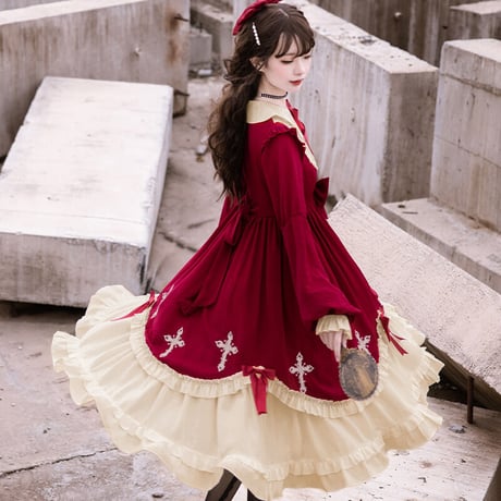 LoveHerHome  フロントフリルリボンドーリーワンピース 621