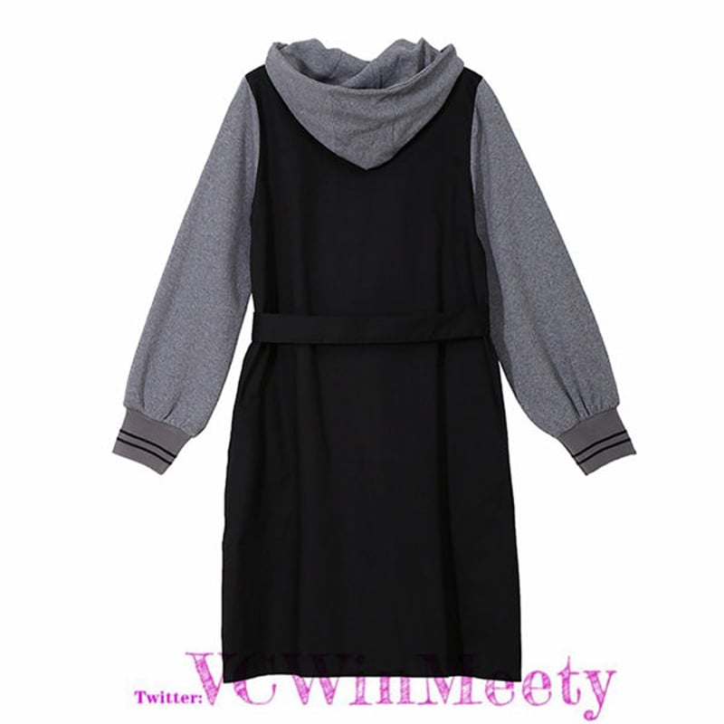 OnePiece モード系バイカラーパーカーワンピース 354 | 可愛い服量産型