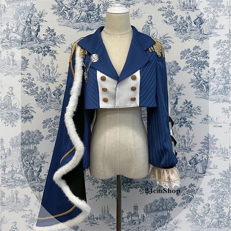 サイドケープ軍服ロリータセットアップ：トップス+JSK opf145