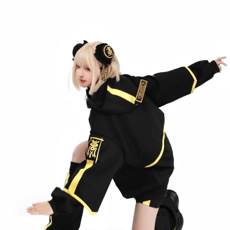 24cmShop 夜光コート+ショートパンツ+脚カバー+頭飾り4点セットsus162