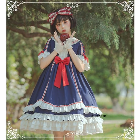 半袖白雪姫フリルドレス opf081