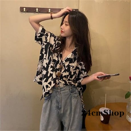24cmShop レトロファッション半袖Tシャツ 1205