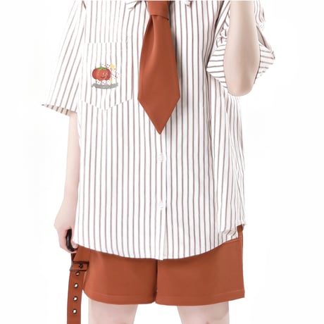 24cmShopファッション  シャツ+ショートパンツ  2つのセットsus56