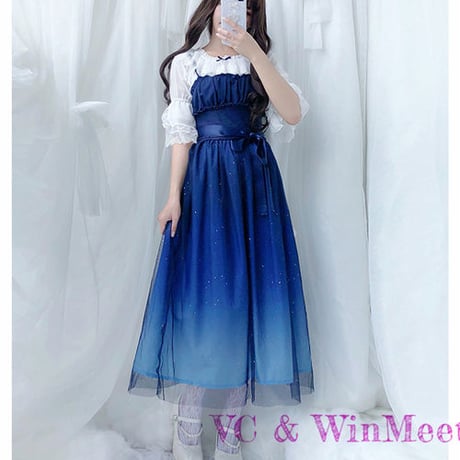 24cmShop 可愛い服シャツ星空ロリータワンピース2点セット  087
