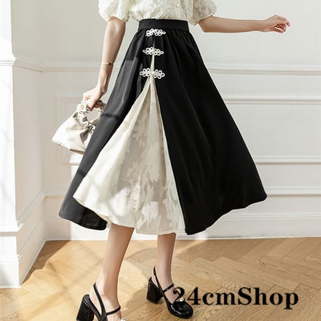 24cmShop 中国風A字長いスカート 1254