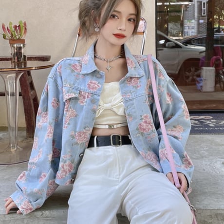 Kawaii Blue Colorful  Short Jacket  wt041