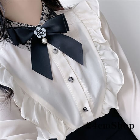 24cmshop ちょう結び&スタンドネックシャツ 1178