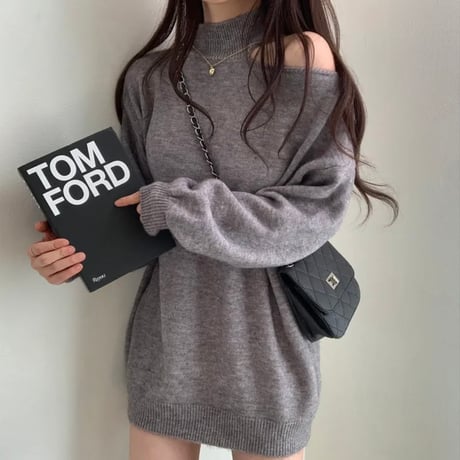 Newest Shouder Out Design Knit Long Sleeved tx075