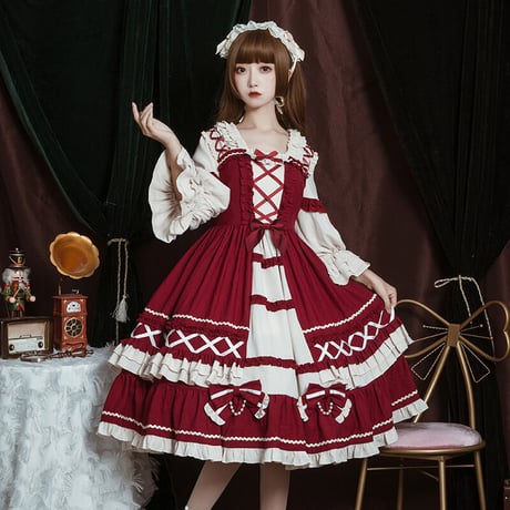 LoveHerHome フロントフリルリボンドーリーワンピース  622