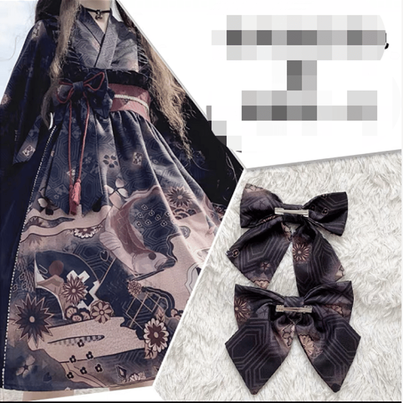 リボン付き]チマチョゴリ風 和柄ワンピース 986 | 可愛い服量産型服