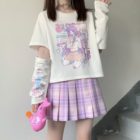 Tops ファッションプリントTシャツ  732