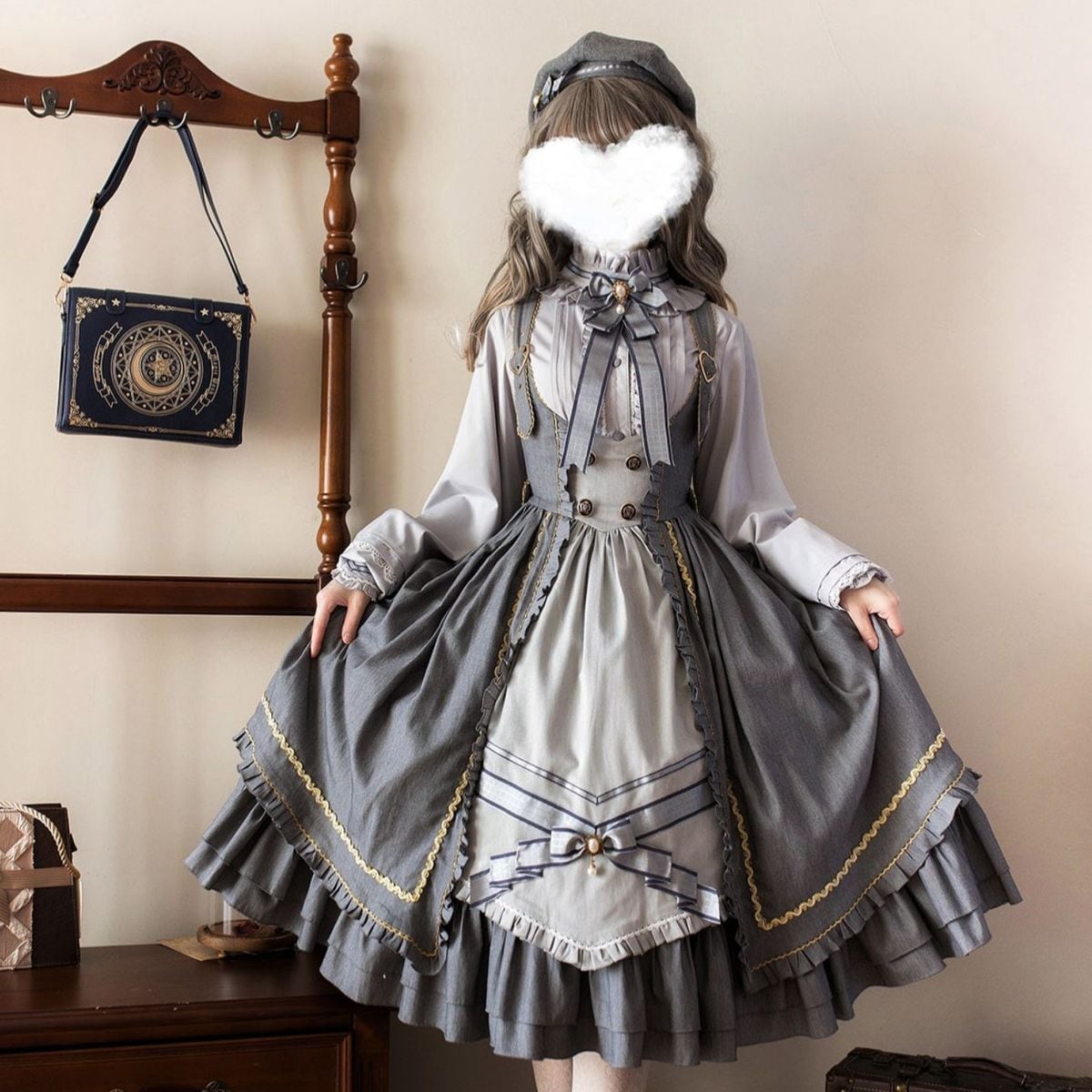 クラシカルロリータ　セットアップ クラシカルケープ付きロリータセットアップ 1412 | 可愛い服量産型服