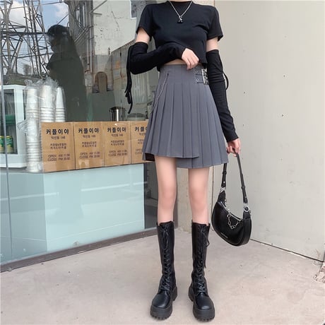 24cmShop可愛い服ベルトバックル短いスカート 1237
