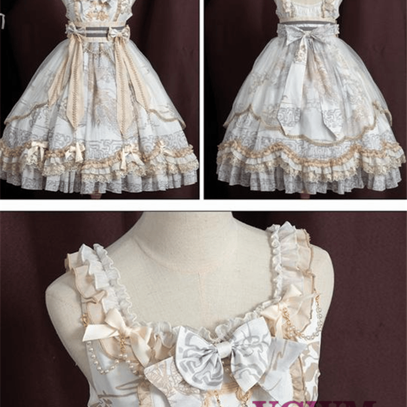 クロスショルダー ウエストマークリボンドレス 1044 | 可愛い服