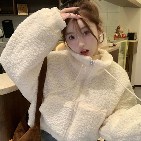 Kawaii White Cotton Short Jacket  wt047