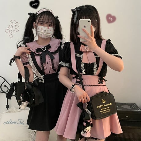 24cmShop 地雷系ブラウスとジャンパースカート sus016
