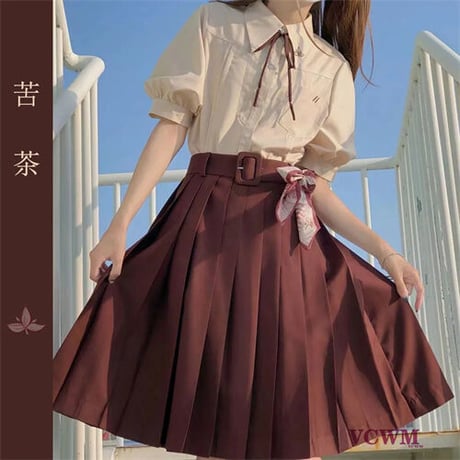 日系シャツ+ハイウエストプリーツ 975