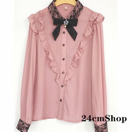 24cmshop ちょう結び&スタンドネックシャツ 1178