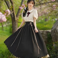 韓国ファッションシャツ+ロング丈 スカート 1264