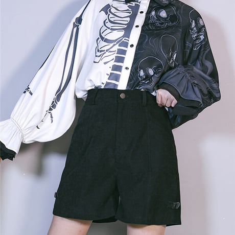 24cmShopスカルボーンアシメキャンディスリーブシャツ1255