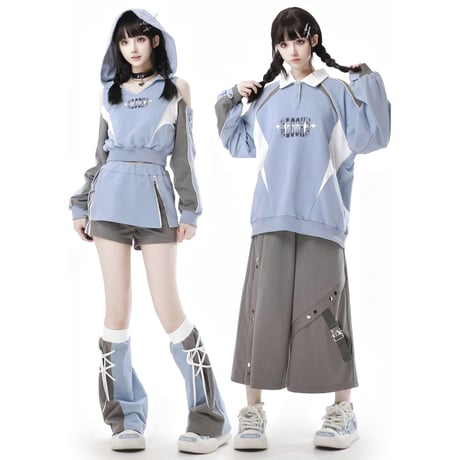 トップス+ ショートパンツ +レッグカバー 3点セットsus154