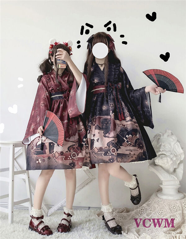 ドルチェ＆ガッバーナ　ワンピース　扇子柄　リボン　和柄 シーソルトマキアート デニムチェック リボンワンピース | HoshibakoWorks