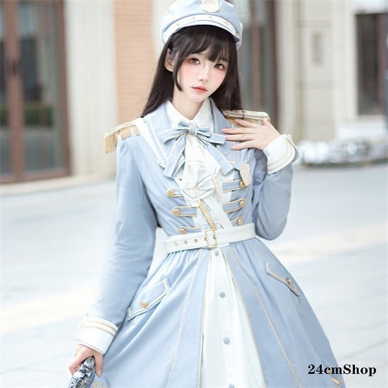 あ*あ様 ワンピース　軍服風 スターオーシャンファンタジーアーミーロー スターオーシャンファンタジーアーミーローマントロリータセット