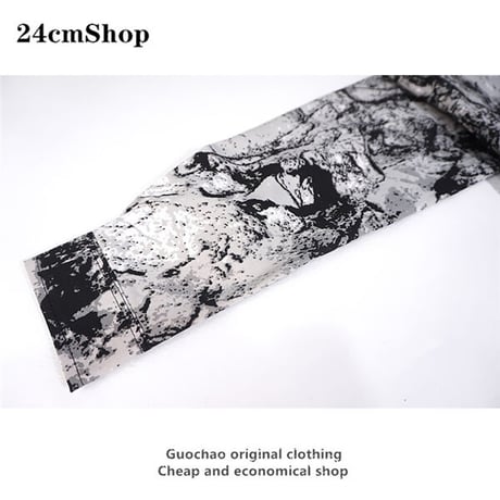 24cmShop原宿風総柄フラワー ビッグシャツ1336