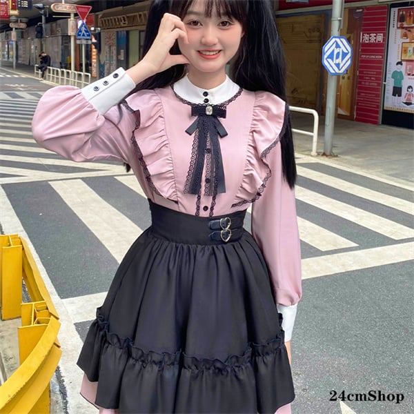 24cmShop 地雷系ブラウスとジャンパースカートsuf011 | 可愛い服量産型