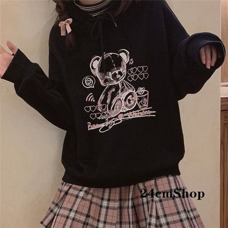 オーバーサイズチェーンネックプリントトレーナー 1297