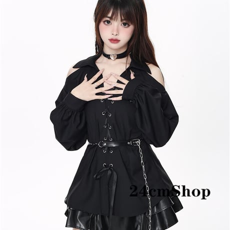 24cmShop ベルト付き肩出しシャツ 1334