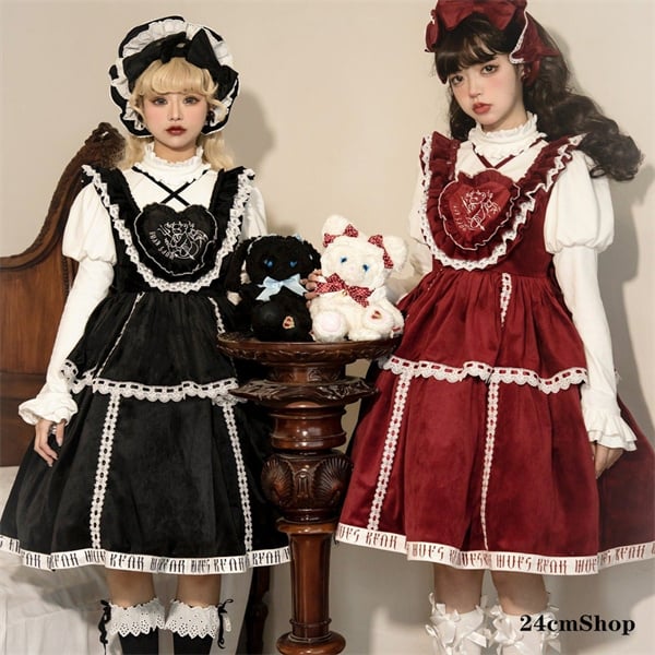 ゴシックドールベルベットドレス opf014 | 可愛い服量産型服通販24cm