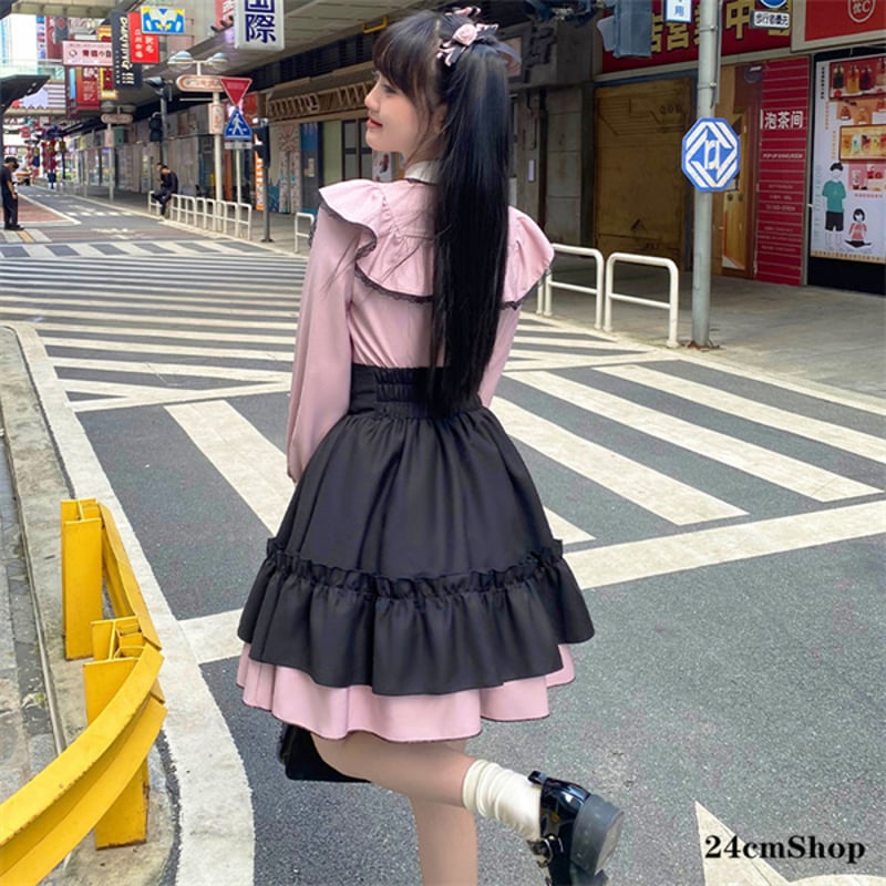 24cmShop 地雷系ブラウスとジャンパースカートsuf011 | 可愛い服量産型