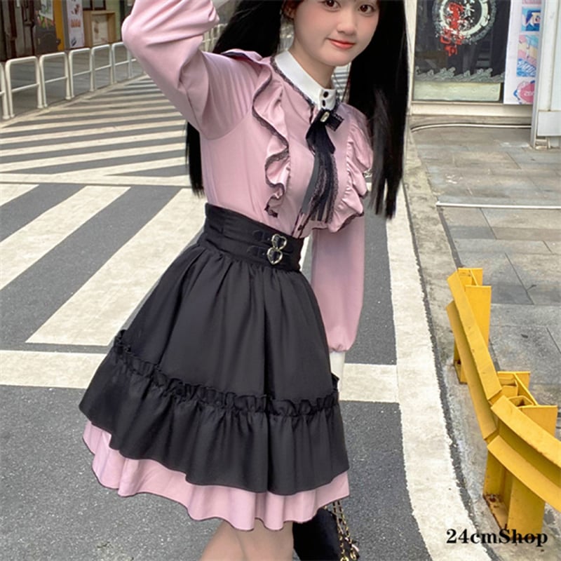 24cmShop 地雷系ブラウスとジャンパースカートsuf011 | 可愛い服量産型