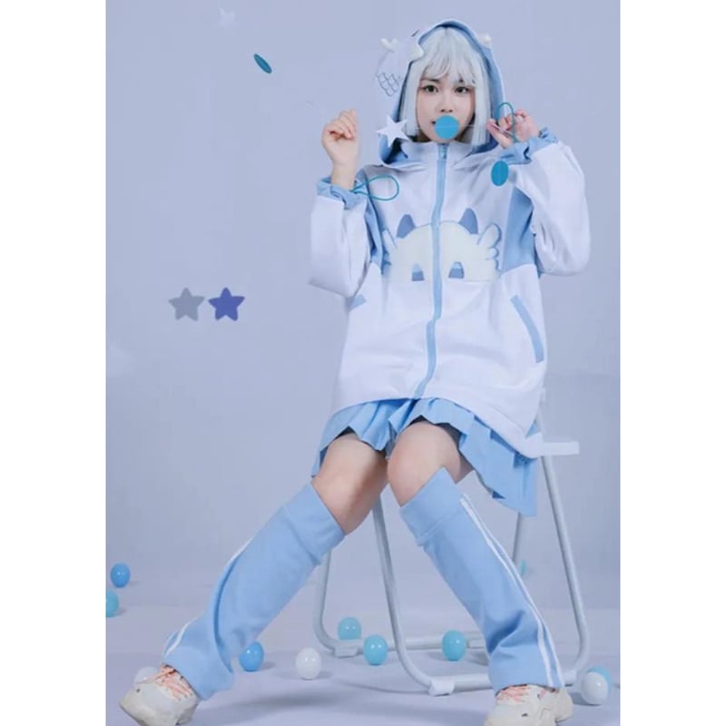 天使界隈】フーディースウェットジャケット+プリーツスカート 2