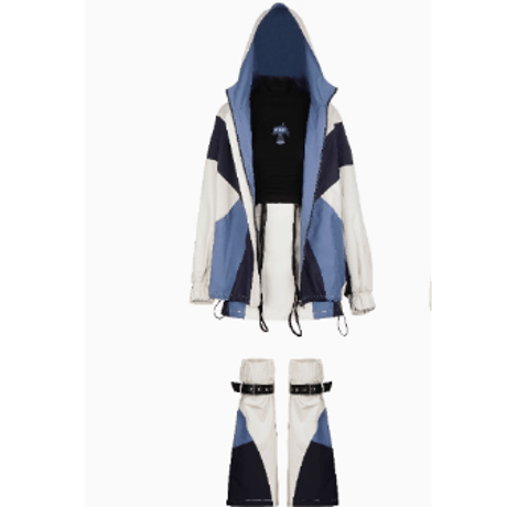 24cmShop ゆとりカジュアルニュートラル機械未来感スーツ4点セットsuf049