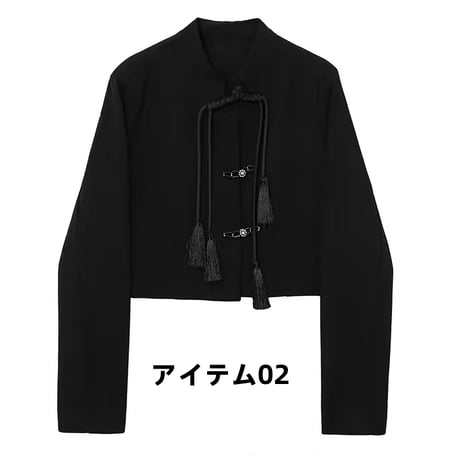 24cmshop チャイナライクタッセルクロップドトップス 189